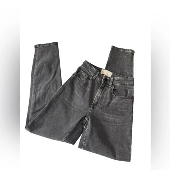 EVERLANE - Curvy Cheeky Straight Skinny Jeans Black Gray Wash Size 23 - Picture 6 of 9